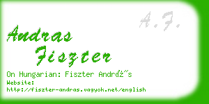 andras fiszter business card